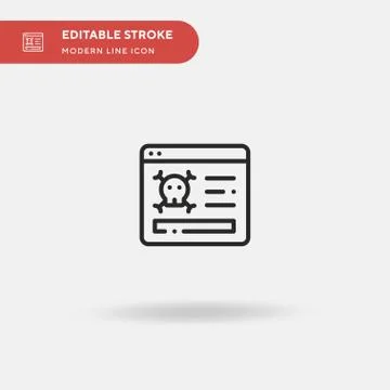 Hacked Simple vector icon. Illustration symbol design template for web mobile Illustrazione stock