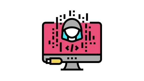 Hacked software color icon animation 動画素材 224016479