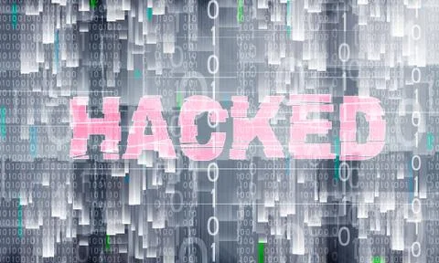 Hacked theme abstract background 스톡 일러스트