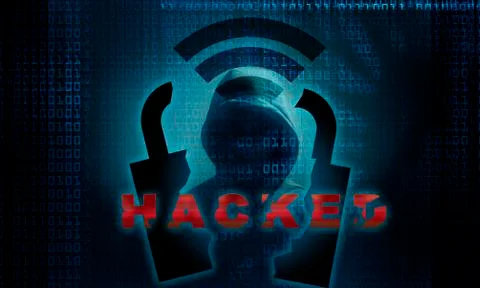 Hacked wi-fi Ilustración de archivo