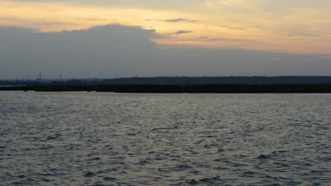 Hackensack River Sunset NJ Stock Footage 99921798