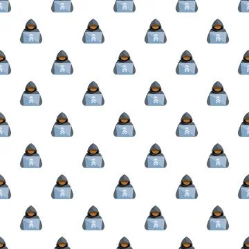 Hacker accessing data on laptop pattern イラスト素材