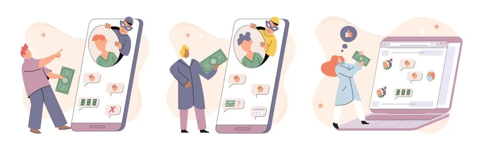 Hacker activity big set. Hacking computer. Phishing account, cyber attack on 스톡 일러스트