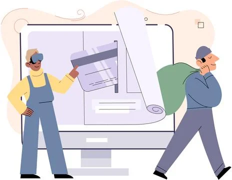 Hacker activity big set. Hacking computer. Phishing account, cyber attack on Illustrazione stock