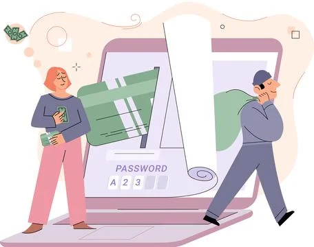 Hacker activity big set. Hacking computer. Phishing account, cyber attack on 스톡 일러스트