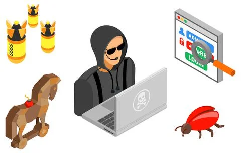 Hacker Activity Concept イラスト素材