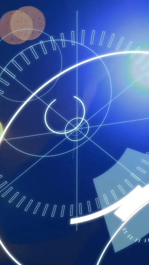 Hacker and 5G written in the middle of a futuristic circles 4k Stock Footage 320158920