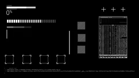 Hacker and coding element with a glitch effect Stock Footage