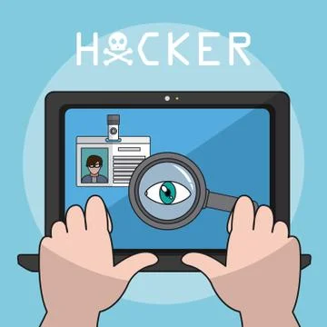 Hacker and cyber security イラスト素材