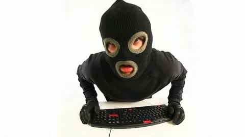 Hacker and the keyboard Video stock 11276862