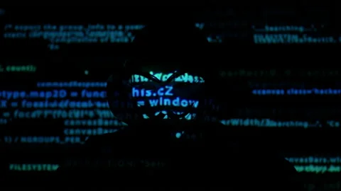 Hacker and programming code Stock Footage 156515708