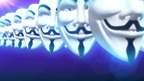 Hacker anonymous face mask loop animation background Stock-Footage 151874651