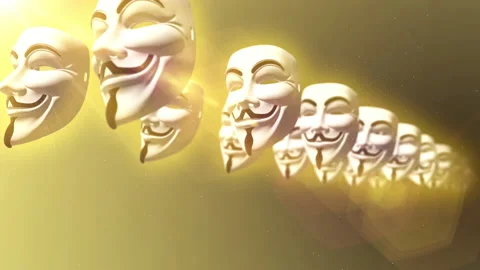 Hacker anonymous face mask loop animation background Stock Footage 151875118