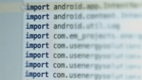 Hacker api text on the computer screen. Coding hacker concept. Modern tech Stock Footage 105654341