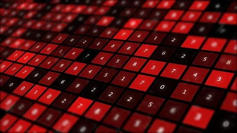 Hacker attack and data breach numbers display. Stock Footage 116637124