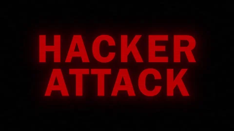 HACKER ATTACK Animation with Glitch Effect Stock Footage 286294722
