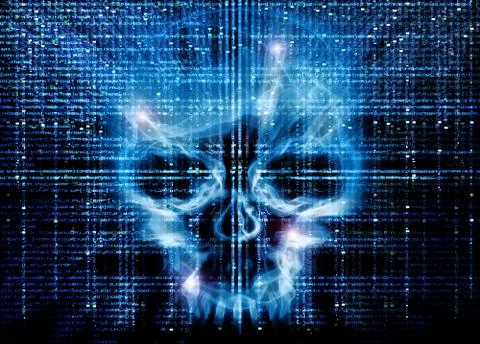 Hacker attack background Stock Illustration