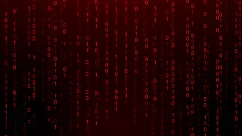 Hacker attack concept. Binary code. Zeros and ones on screen. Programming. Codin Stock Footage 170121549
