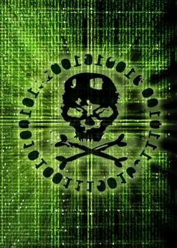 Hacker attack concept cover illustration Stock Illustration