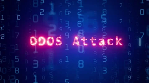 Hacker attack. Concept of a DDoS attack on computer systems. Stock Footage 333341347