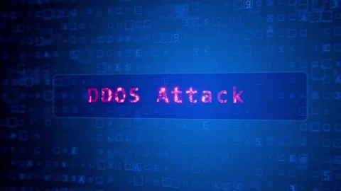 Hacker attack. DDoS sign Stock Footage 333341323