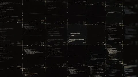 Hacker attack detected on black screen. Animation. Abstract computer screen with 스톡 일러스트