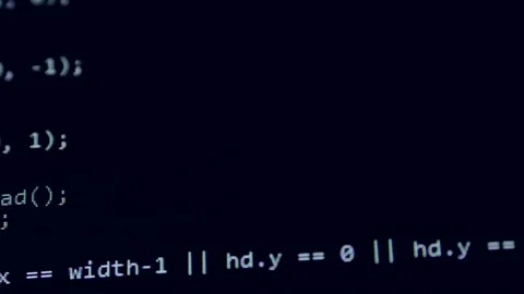 Hacker attack detected on screen. Computer screen with hacking programm code Stock Footage 75644816