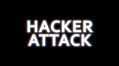 Hacker attack glitch banner. Hacker attack with glitch effect Stock Footage 289956018