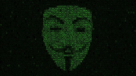 Hacker attack. Hacker A person from a binary hexadecimal code. Stock Footage 58622307