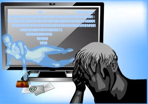 Hacker attack Stock Illustration