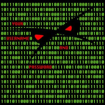 Hacker attack in internet 스톡 일러스트