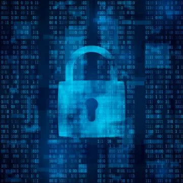 Hacker attack lockout. data protection from hacking. antivirus software Illustrazione stock