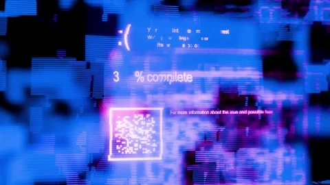 Hacker attack. Operating system error. Stock Footage 341901248