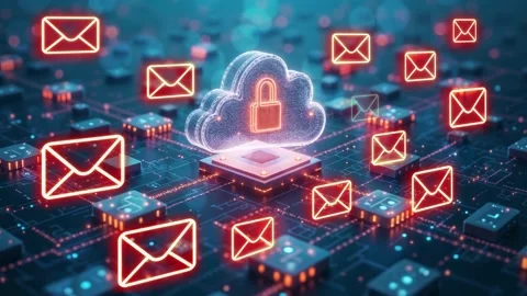Hacker attack. Spam attack.Security breach, system hacked, internet cyber  Stock Footage 302834844