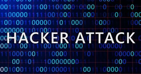 Hacker attack system hacked computer glitch virus inter system hacking conc.. Stock Illustration