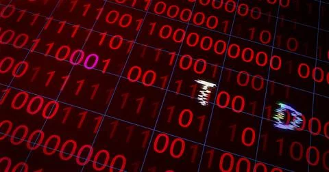 Hacker attack system hacked computer glitch virus inter system hacking conc.. Stock Illustration