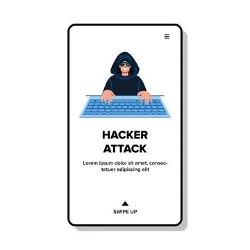 Hacker attack vector Stock Illustration