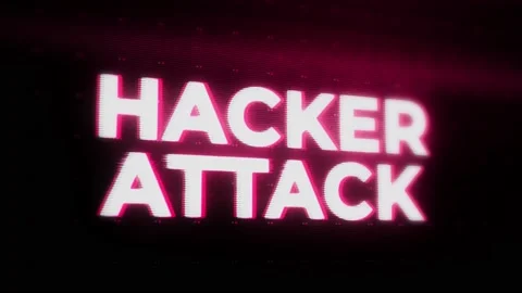 Hacker Attack Warning Alert Error Message flashing on Screen, Computer system Stock Footage 219077475
