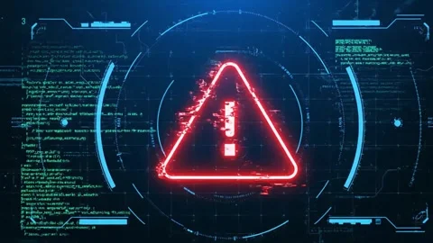 Hacker Attack Warning on a Computer Screen. Stock Footage 316877707