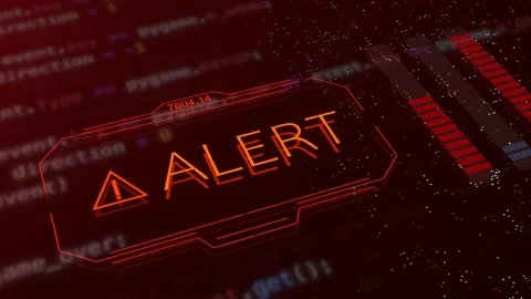 Hacker attack warning. Error alert. Programming code. Stock Footage 223324140