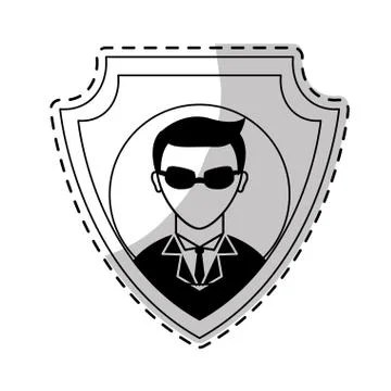 Hacker avatar character Illustrazione stock