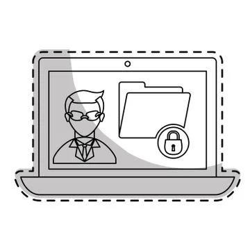 Hacker avatar character Stock-Illustration