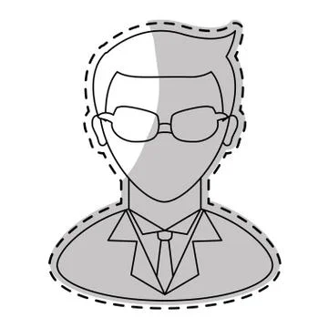 Hacker avatar character Stock Illustration