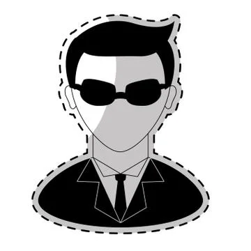 Hacker avatar character Stock-Illustration