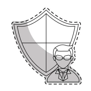 Hacker avatar character Stock-Illustration