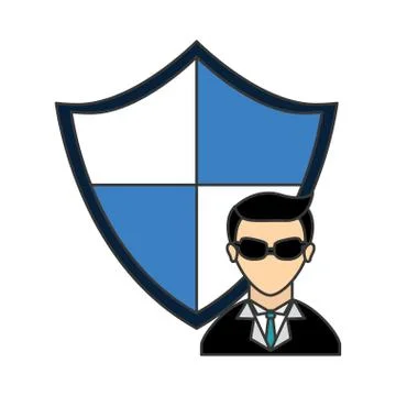 Hacker avatar character Stock Illustration