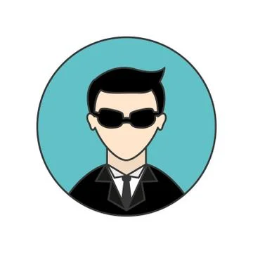 Hacker avatar character Illustrazione stock