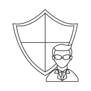 Hacker avatar character Stock-Illustration