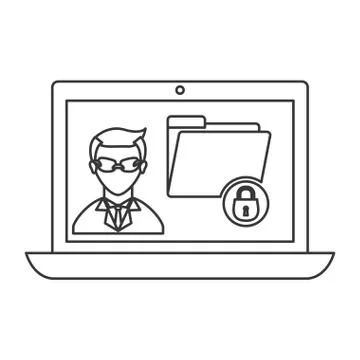 Hacker avatar character Illustrazione stock