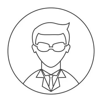 Hacker avatar character Stock Illustration